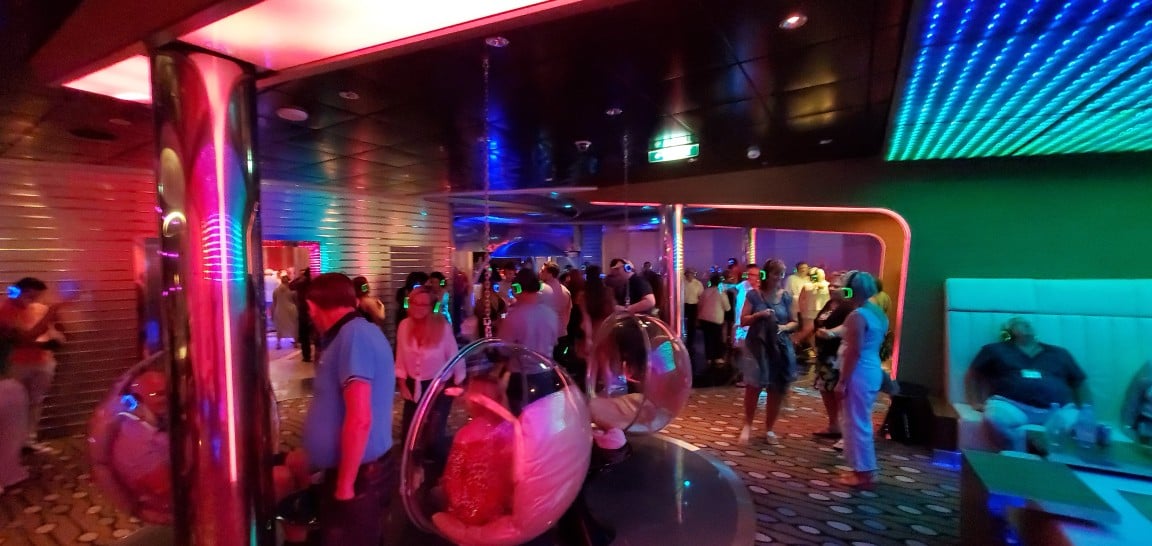 Silent Disco in Quasar on Celebrity Equinox